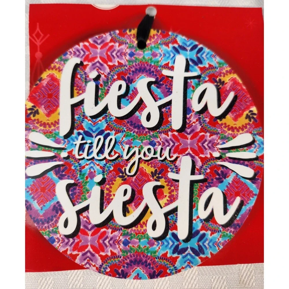 Lot Of‎ 3 NIP Feliz Navidad Mexican Style Christmas Ornaments Margarita Mariachi